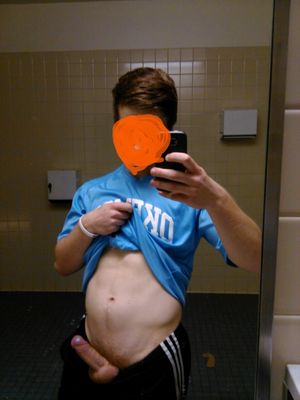 Public bathroom selfie