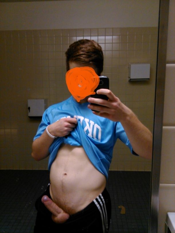Public bathroom selfie