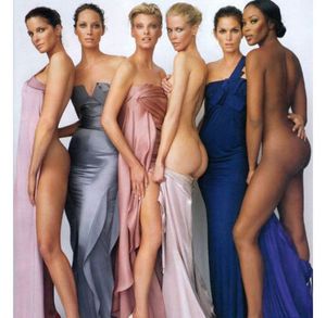 Supermodels In The 90S, Including Cindy Crawford, Claudia Schiffer, Christy Turlington, Linda Evangelista Kate Moss and Naomi Campbel.