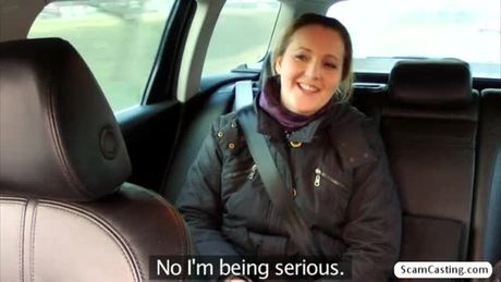 Amateur Jana rides a car to work. She enjoys chatting with the driver and ended up to sex. Jana starts giving him a blowjob.