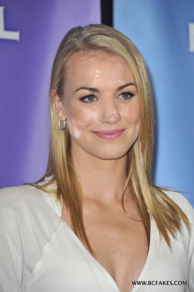 Yvonne Strahovski fake cumshot