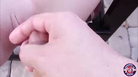 Extra small Carmen Callaway pussy gets rammed by her boyfriends big cock. They were looking for a spot where she and her boyfriend can have