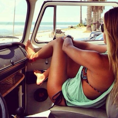In the car