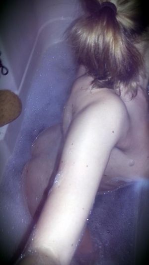 Having some naughty fun in the bubbles