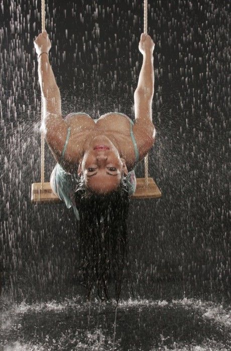 in the rain.