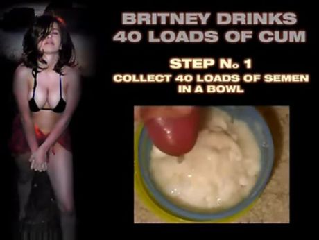 Britney Drinks 40 Loads of Cum