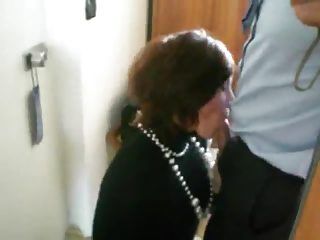 French MILF blows and swallows