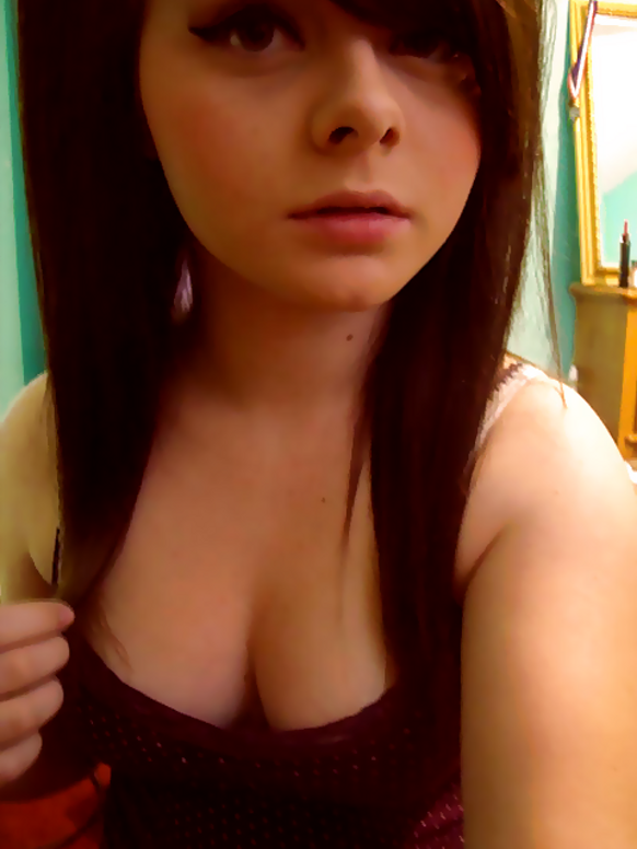 Emo Babe with juicy cleavage