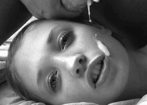 Hot facial & close up Black & White GIF animation
