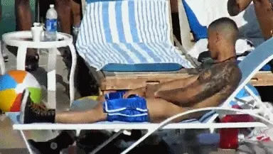 Guy jerks his cock in public