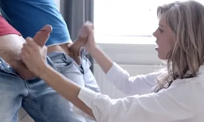 Double handjob performed by sexy girl. Here are the best porn gifs of teens having sex.