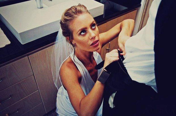 bride blowjob