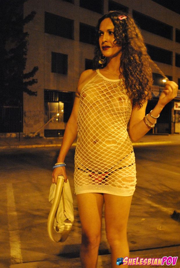 Wild Shemale NAKED ON THE STREET
