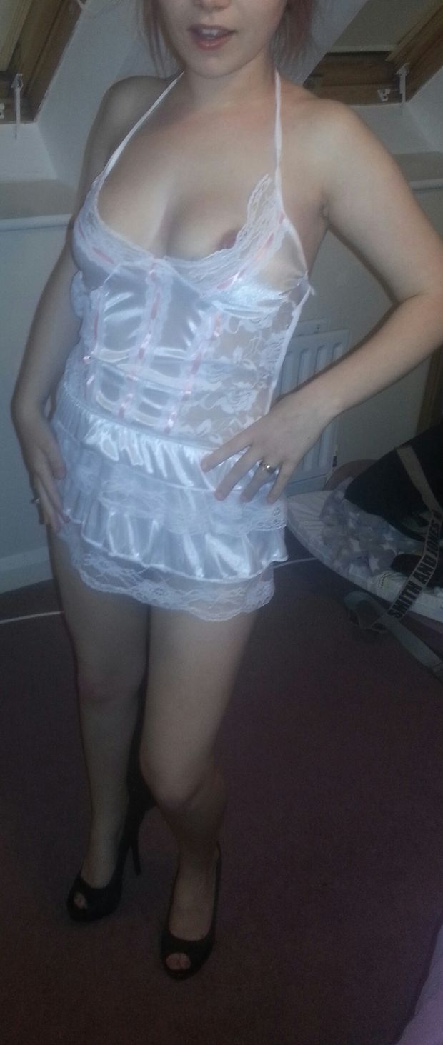my white lingerie fuck me