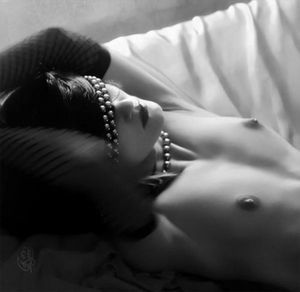 Classy blindfolded bondage