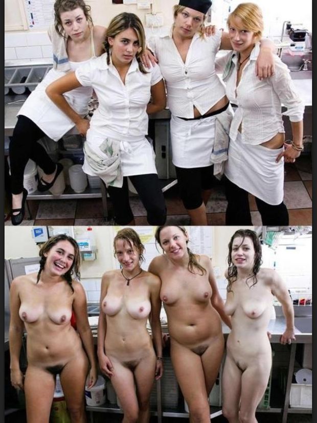 Employees naked at work