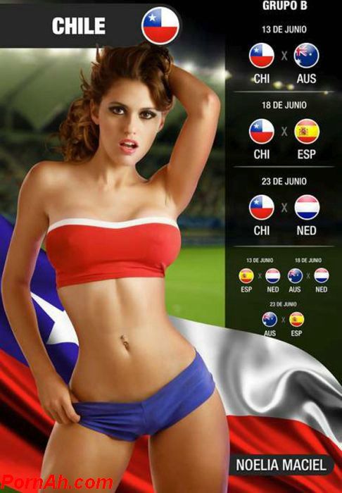 Chile Team Noelia Maciel at FIFA World Cup Brazil 2014