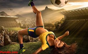 Brazil Team at FIFA World Cup Brazil 2014