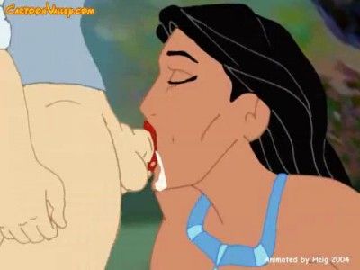 Pocahontas and a white man do it in the forest