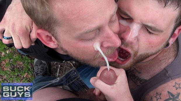 Amateur Guys Sucking Cock and Eating Cum In The Forest