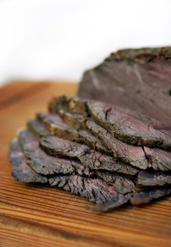 Very well done beef is grey-brown throughout edged with dark brown