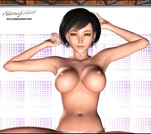 Hot 3D hentai brunette fucked on bed