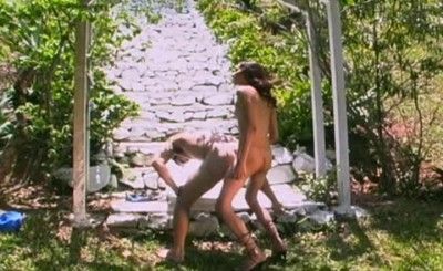 Shemale fucks her boyfriend Outside