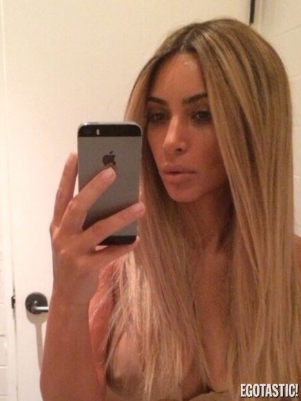 Kim Kardashian Posing on Instagram
