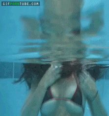 sexy flashing in the water