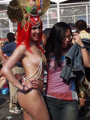 Micro-style during Mermaid parade