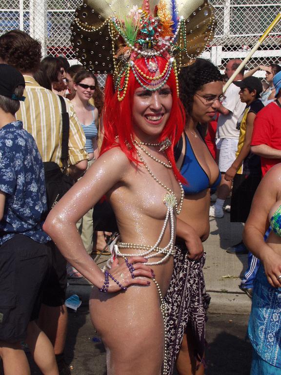 Micro-style during Mermaid parade