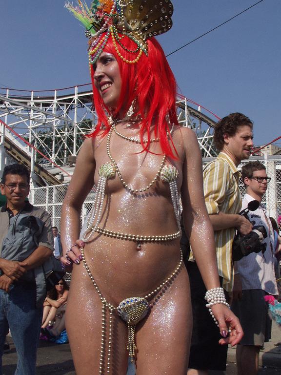 Micro-style during Mermaid parade