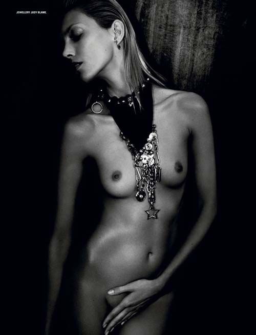 Anja Rubik Nude For I-D Magazine