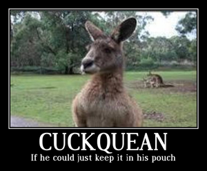 He’s always doing SOMETHING behind her back.  :D