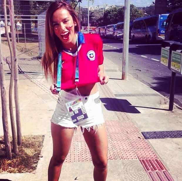 Jhendelyn Nuñez Flashes Her Bra When Chile Player Scored Against Brazil