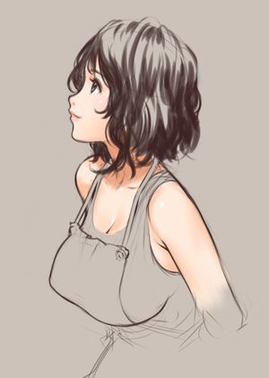 cute little brunette with big tits