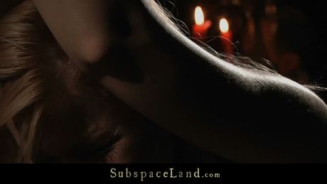 Obedient slave is wrapped in plastic and tormented with a vibrator. Taking his cock deepthroat makes her one good slave!