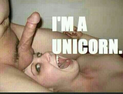 A truly magical creature. I hear it dispenses a creamy protein out of the horn when stroked.