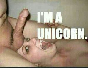 A truly magical creature. I hear it dispenses a creamy protein out of the horn when stroked.