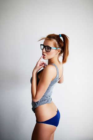 slim nerdy girl