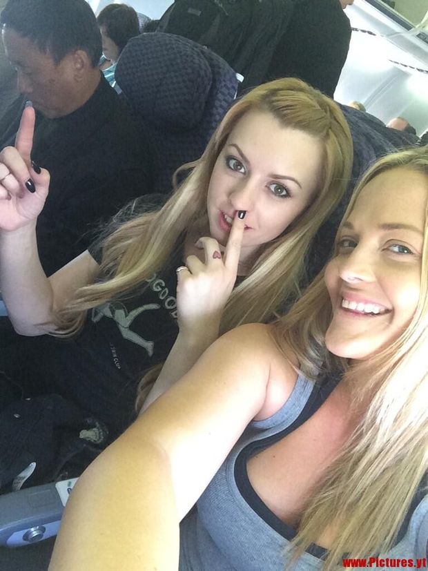 Lexi Belle & Alexis Texas Airplane Selfie