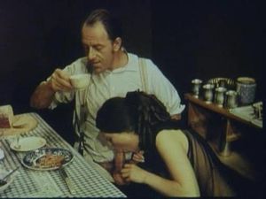 twofilthyfucks: Her dinner may be cold by the time she&#8217;s allowed to eat, but at least she has a tummy full of warm seed.