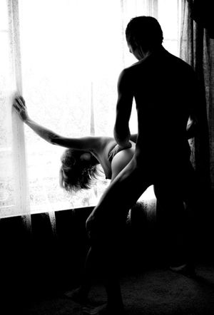 Master taking me in front of the window