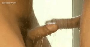 Two gay lover's sword fight their cock while taking a bath