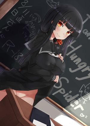big brunette tits in black school uniform no panties