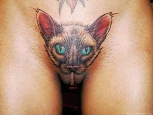 Sexy girls and their pussy with tattoos