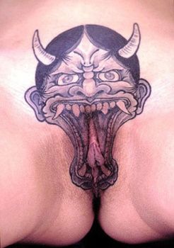 Photographs of sexy girls and their pussy with tattoos