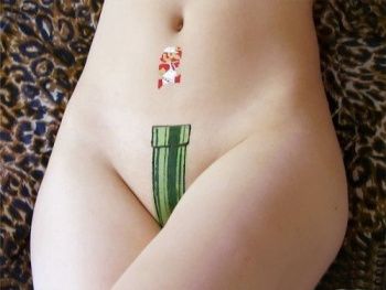 Photographs of sexy girls and their pussy with tattoos