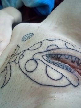 Sexy girls and their pussy with tattoos