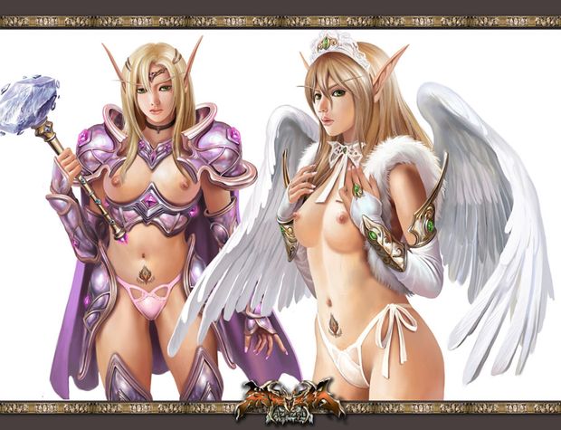 Blood Elf Mage & Priest Artwork